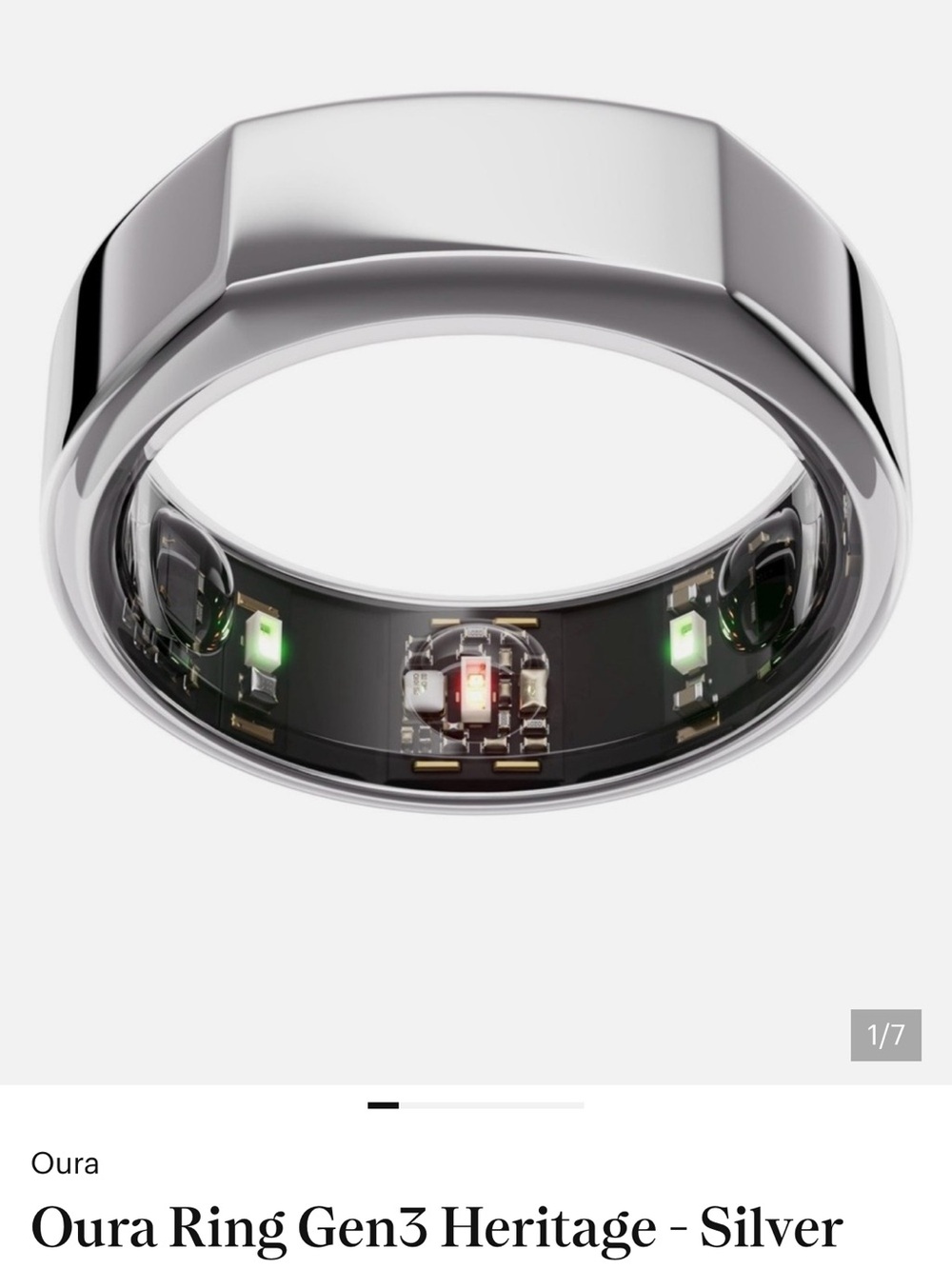 Oura ring size 8 silver Ring - Stackable Band